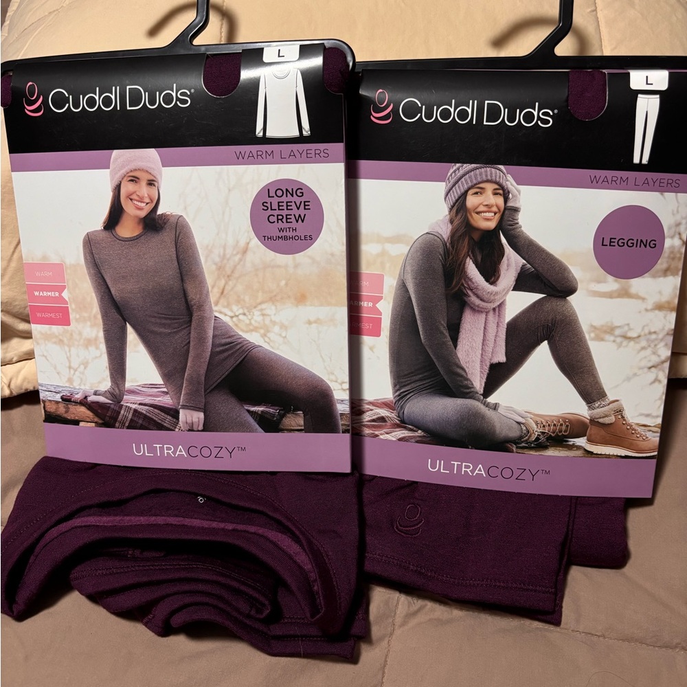 Cuddl Duds Women's UltraCozy Long Sleeve Crewneck and leggings